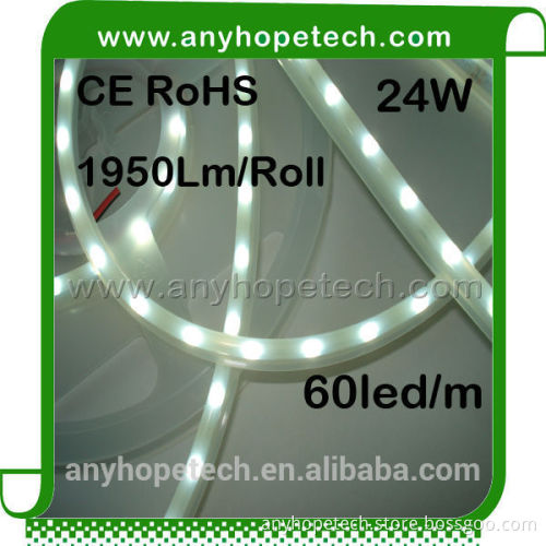 High lumen white color 1950lm 300LEDs per Roll side view flex
